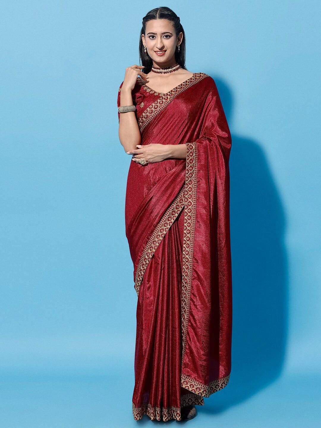 orus embroidered silk cotton saree