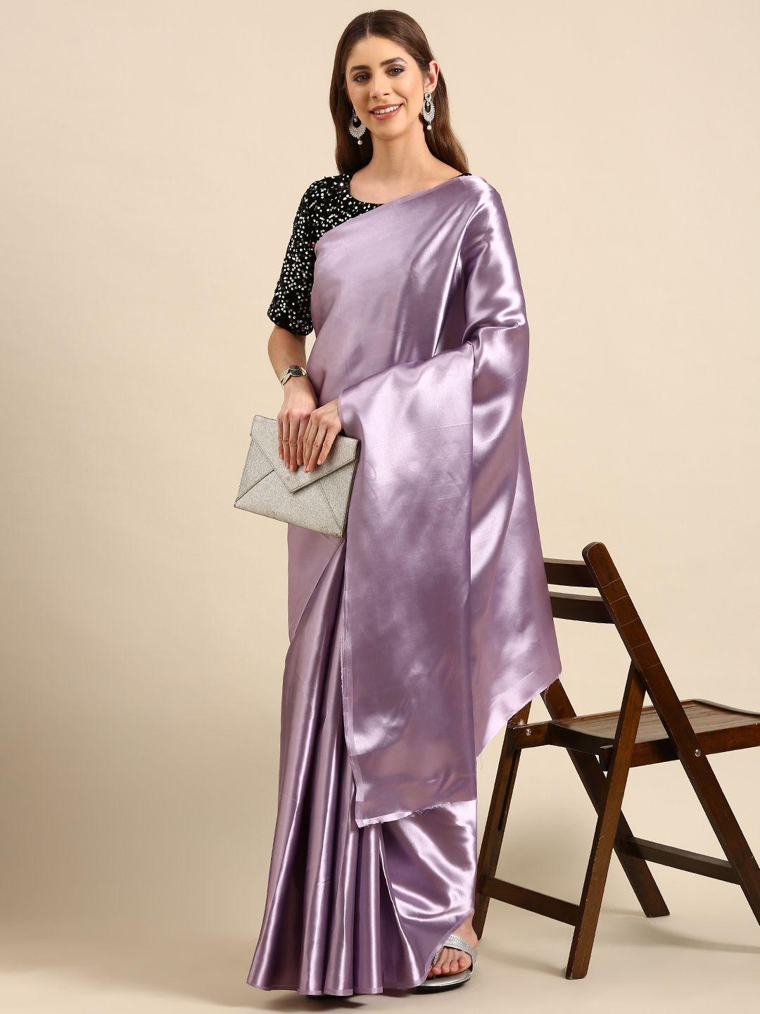 orus solid satin saree