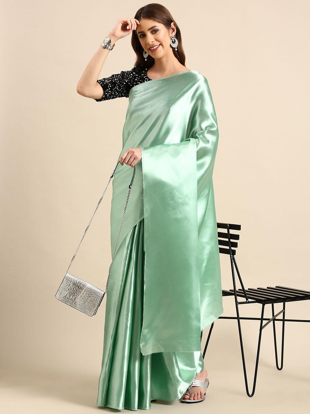 orus solid satin saree