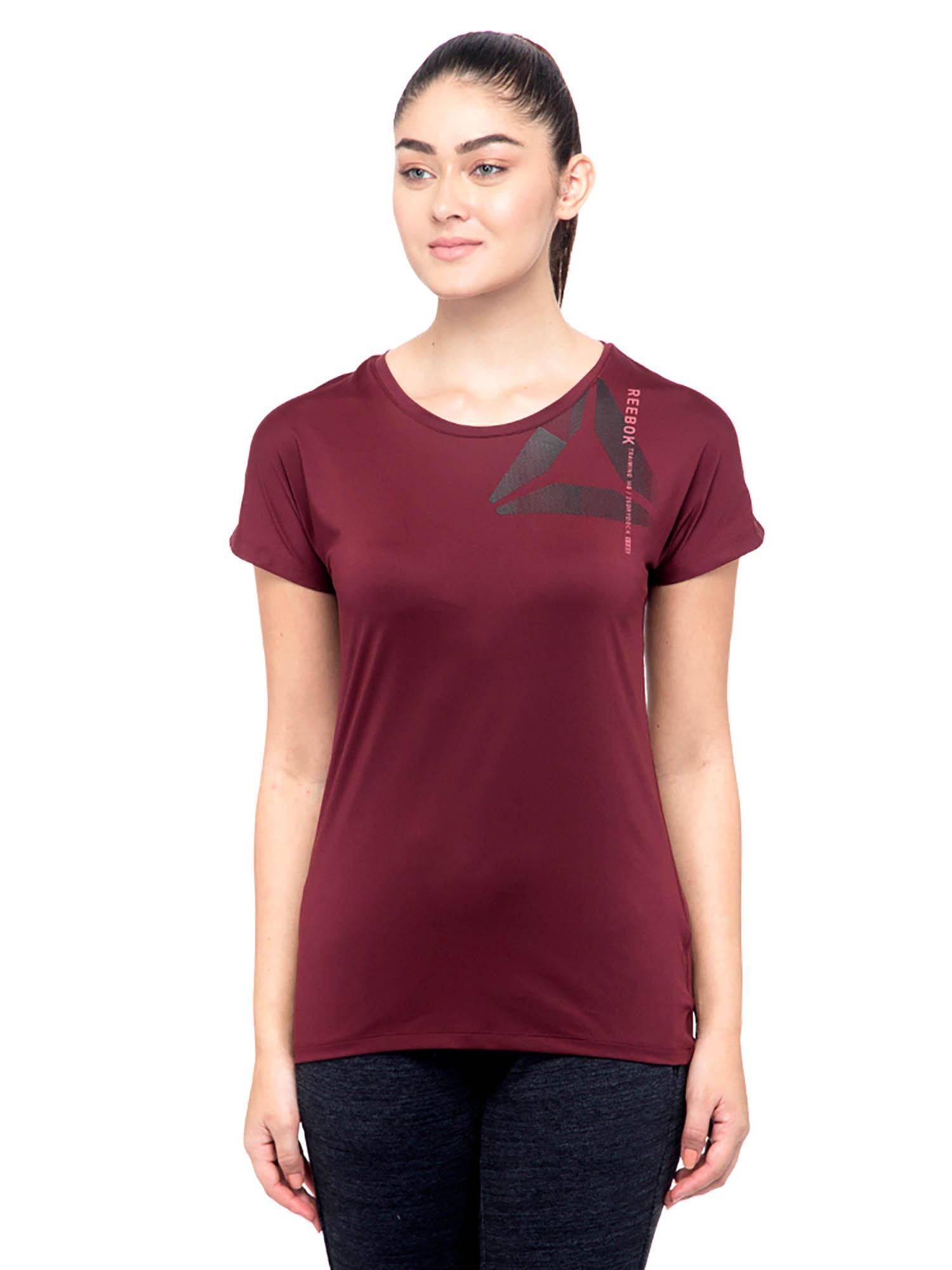 os ac graphic tee maroon training t-shirt