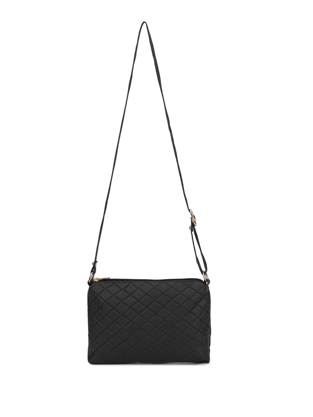 osaiz geometric textured pu structured sling bag with quilted