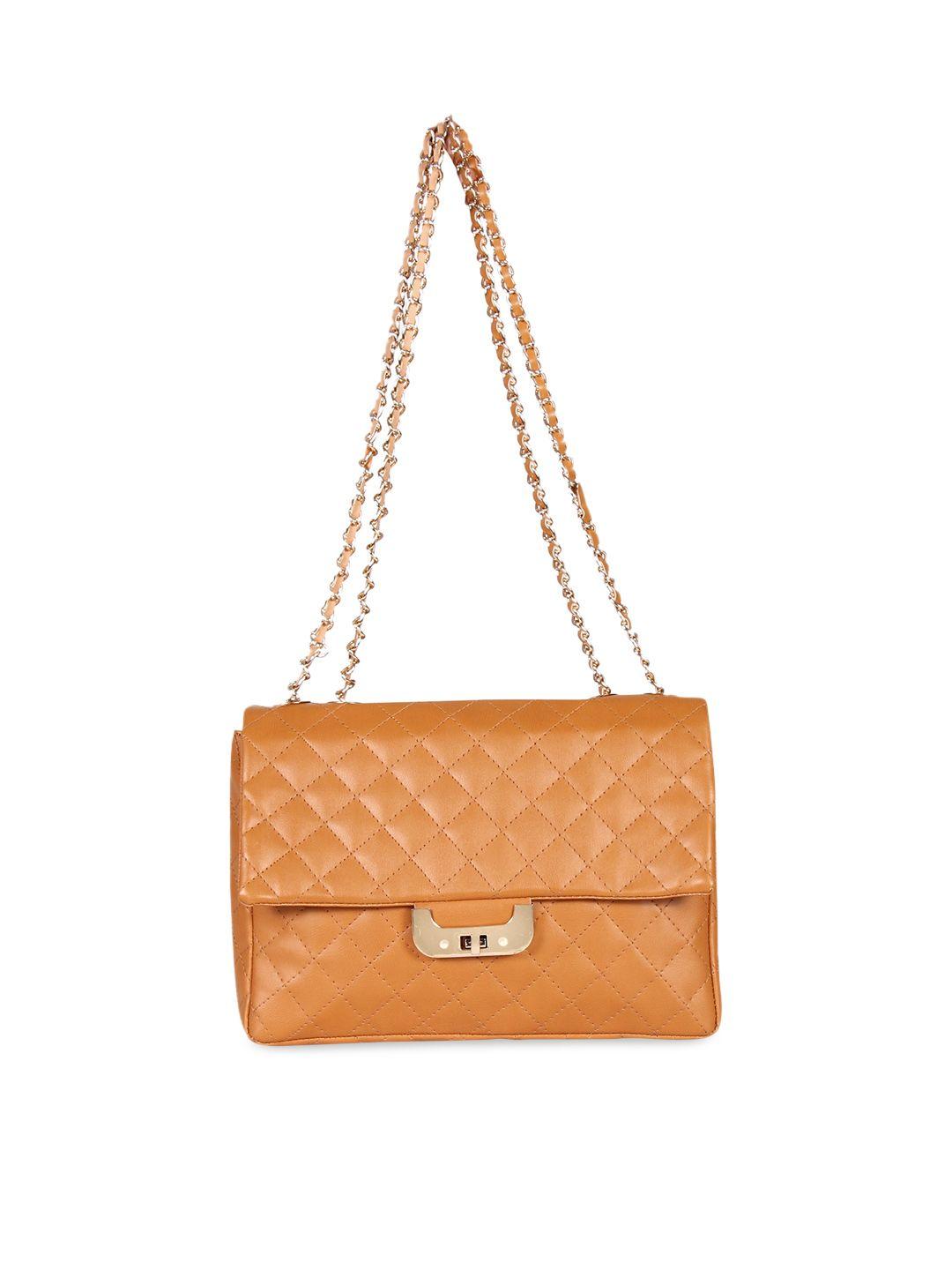 osaiz brown textured sling bag