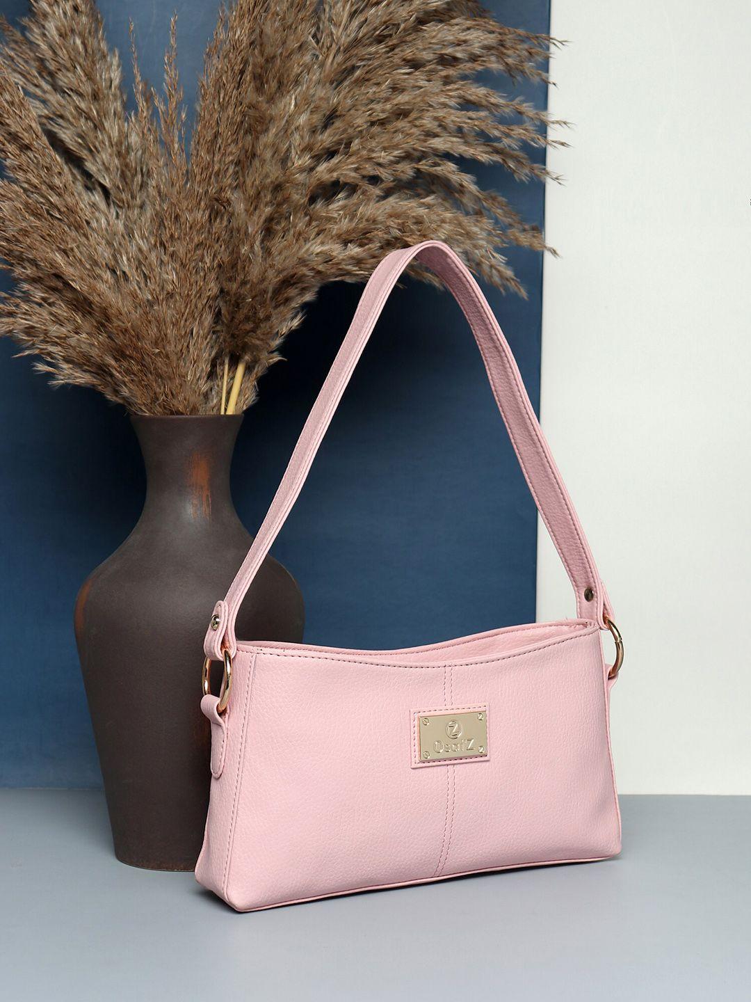 osaiz pink pu structured sling bag