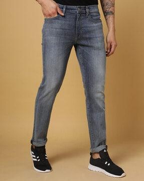 osaka slim comfort light washed whiskered jeans