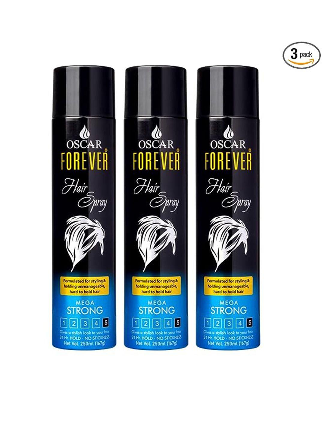 oscar forever set of 3 hair sprays for hair styling - 250ml each