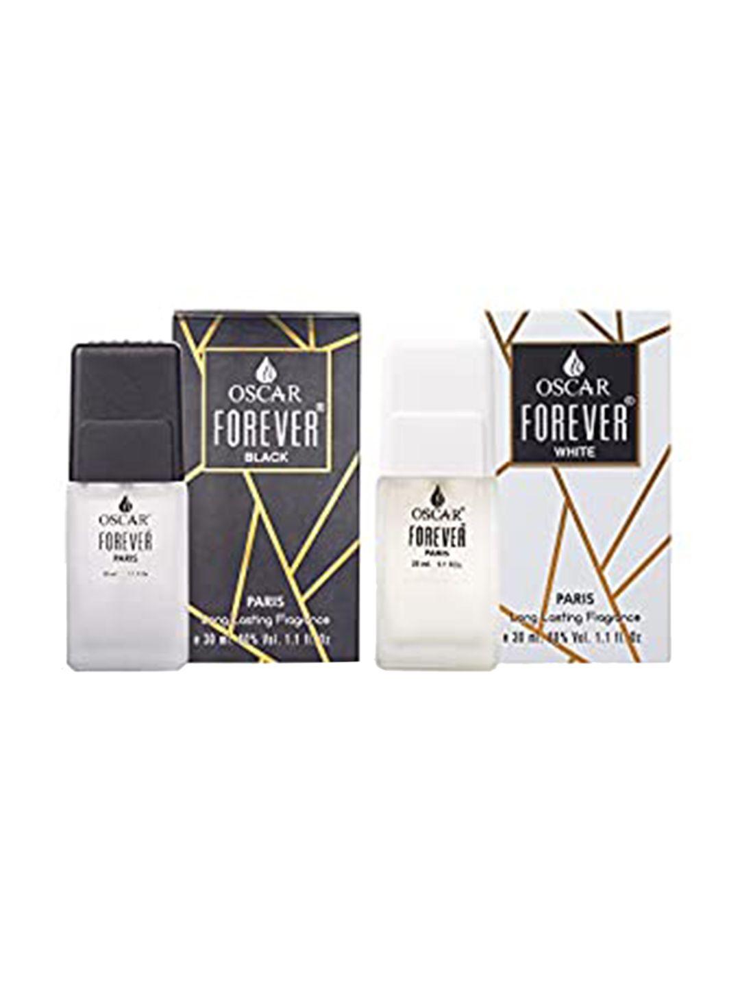 oscar forever set of black & white long lasting perfume - 30 ml each