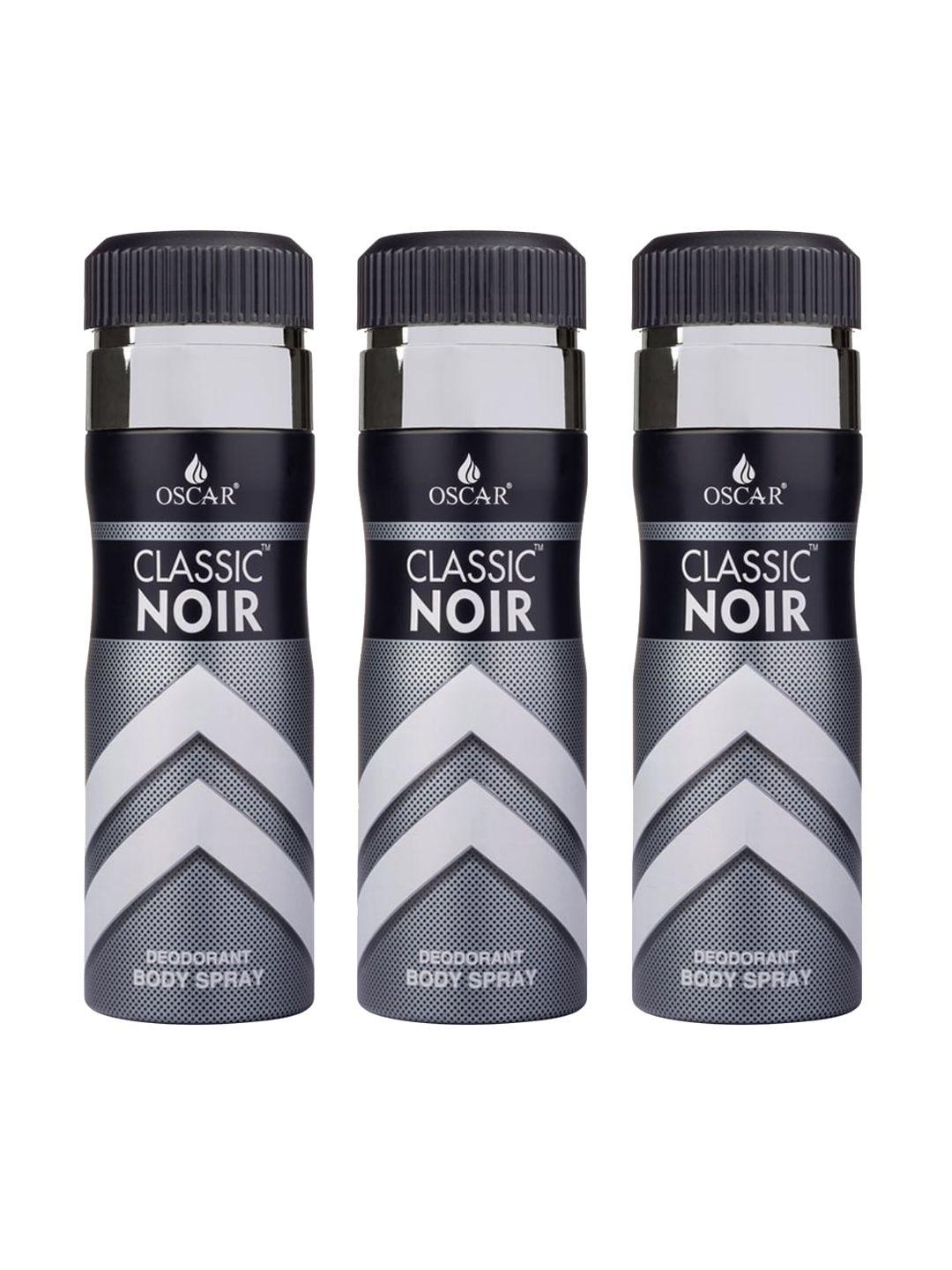 oscar set of 3 classic noir oriental smell deodorant body spray - 200 ml each