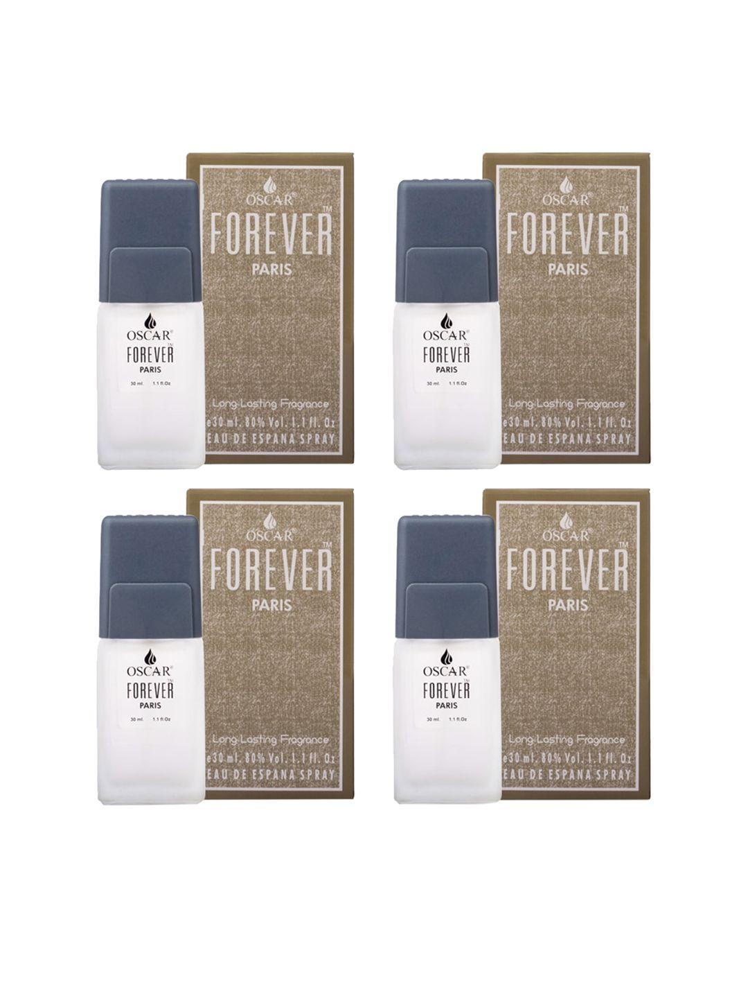 oscar set of 4 forever long-lasting floral tuberose aromatic eau de espana - 30ml each