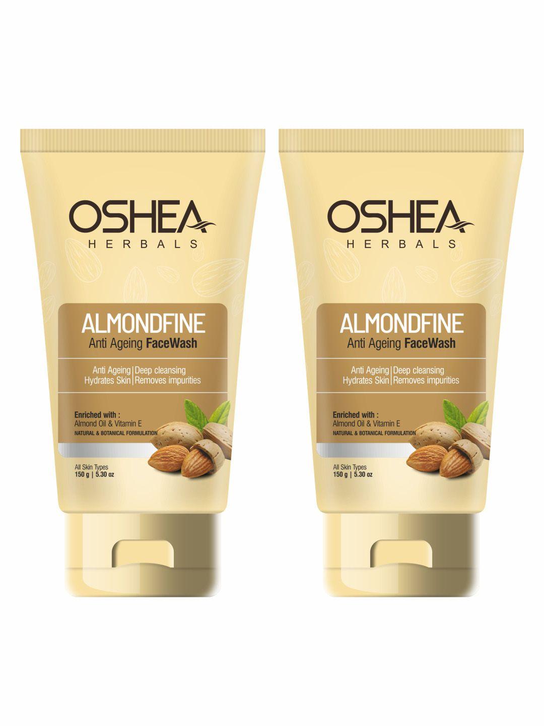 oshea herbals set of 2 almondfine anti ageing face wash