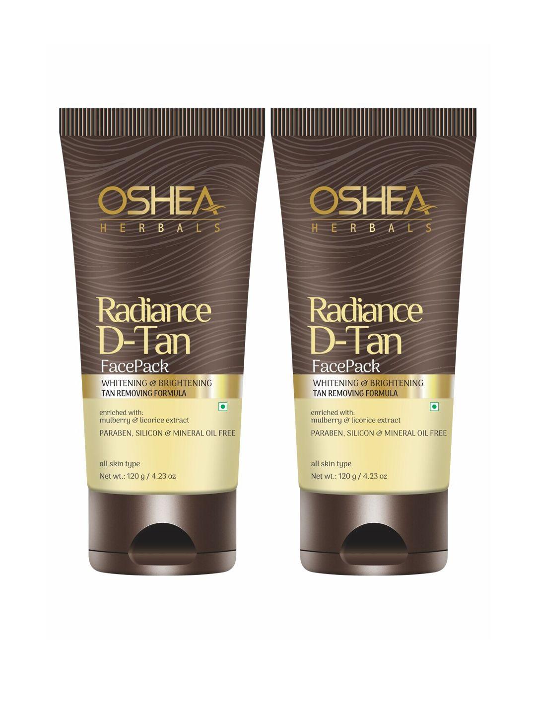 oshea herbals set of 2 radiance d-tan face pack