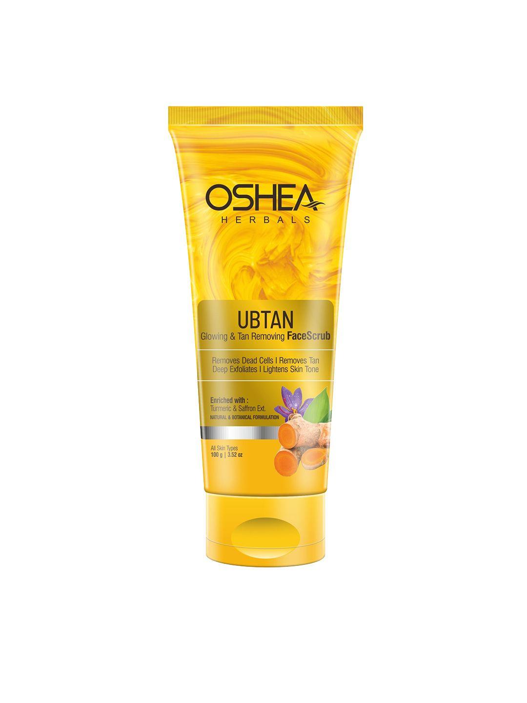 oshea herbals ubtan glowing & tan removing face scrub 100g