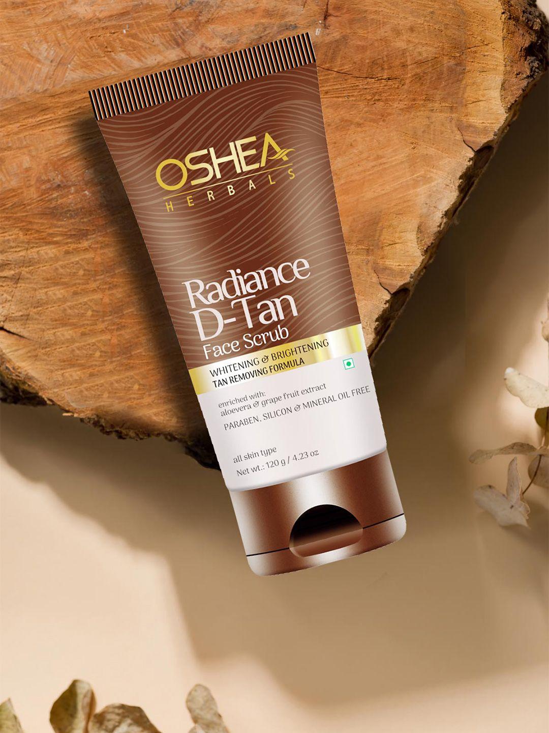 oshea herbals pack of 2 herbal radiance tan removal face scrub with aloevera & grapefruit