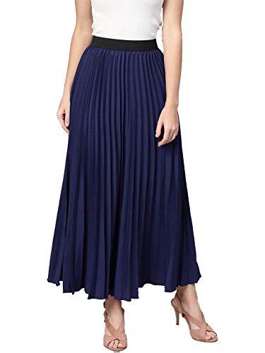 otabu pleated skirt (26, navy blue)