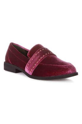 other slip-on women's loafers - burgundy