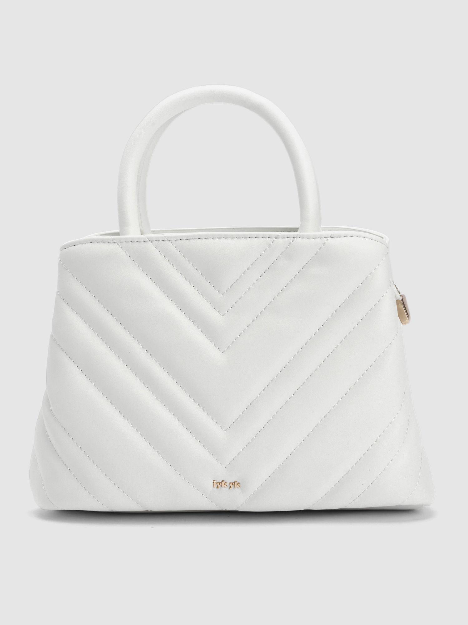 out of office white patterned handbag