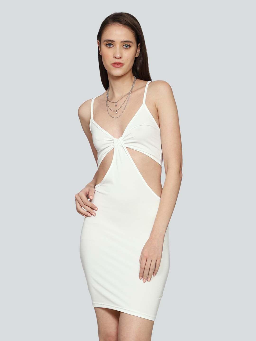 outcast cut-out detail shoulder straps bodycon dress