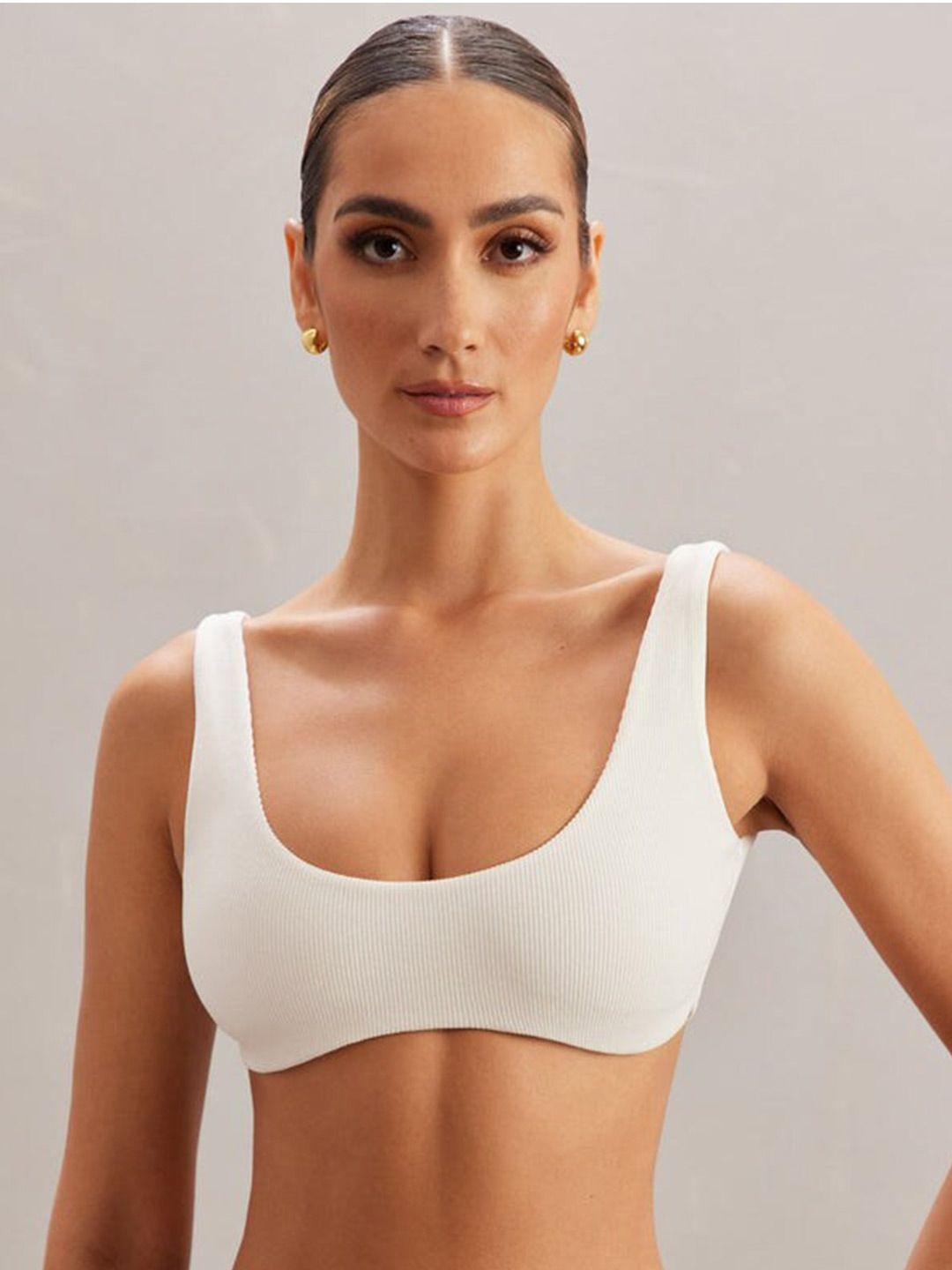 outcast ribbed square neck bralette top