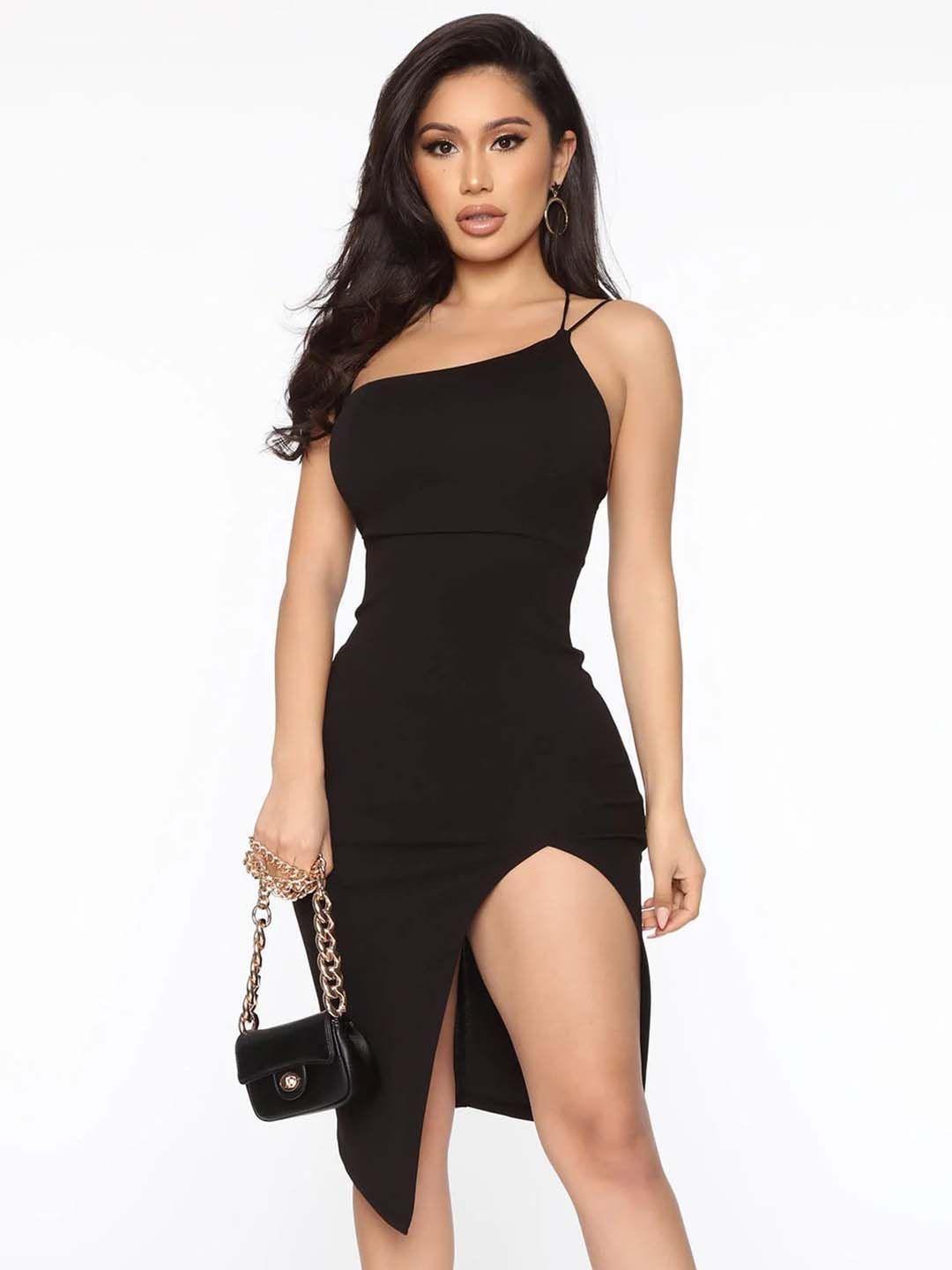 outcast side slits sleeveless bodycon dress