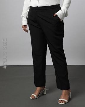 outryt women flat-front tapered trousers