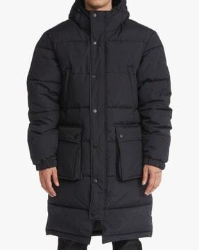 outsider long hooded puffer jacket