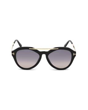oval full-rim sunglasses