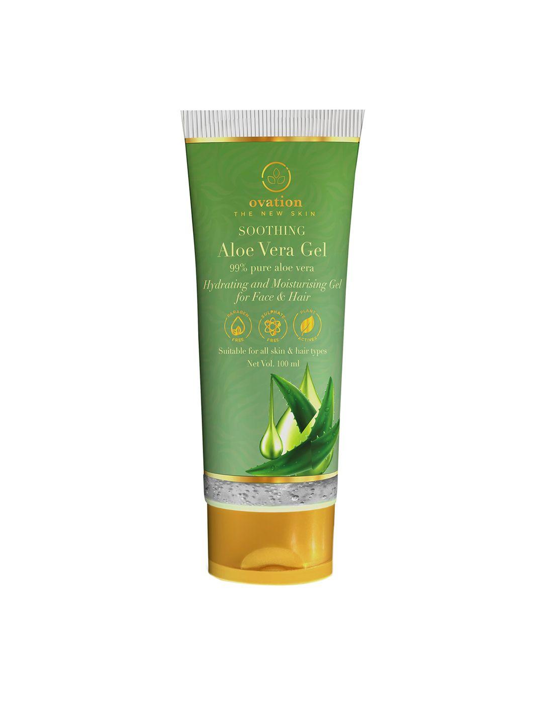 ovation unisex aloe vera gel soothing pure for skin & hair 100ml