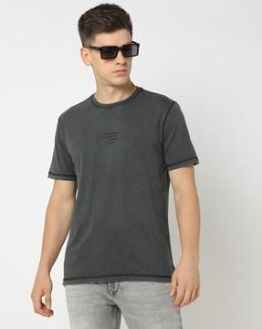 overdyed slim fit crew-neck t-shirt