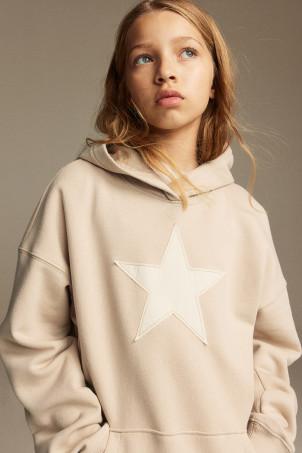 oversized motif-detail hoodie
