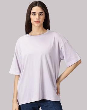 oversized crew-neck cotton t-shirt