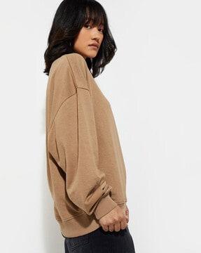 oversized crew-neck sweatshirt