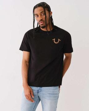 oversized crew-neck t-shirt with embroidery