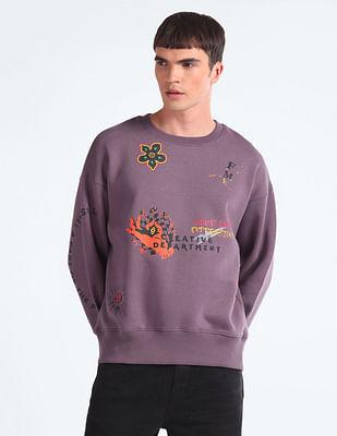 oversized graphic print sweatshirt