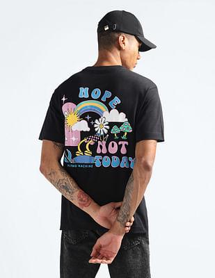 oversized rear graphic print t-shirt