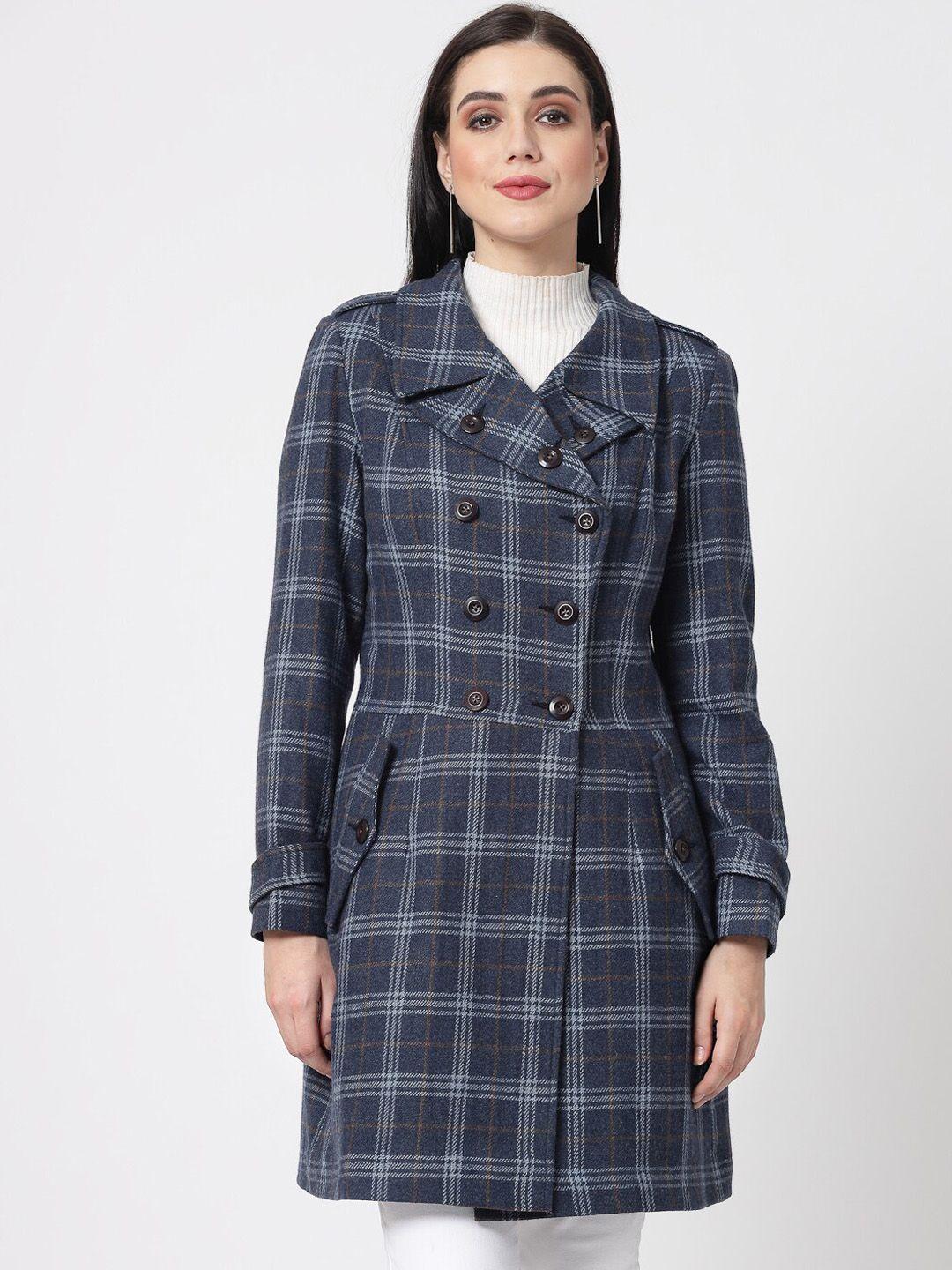 owncraft checked double-breasted overcoat