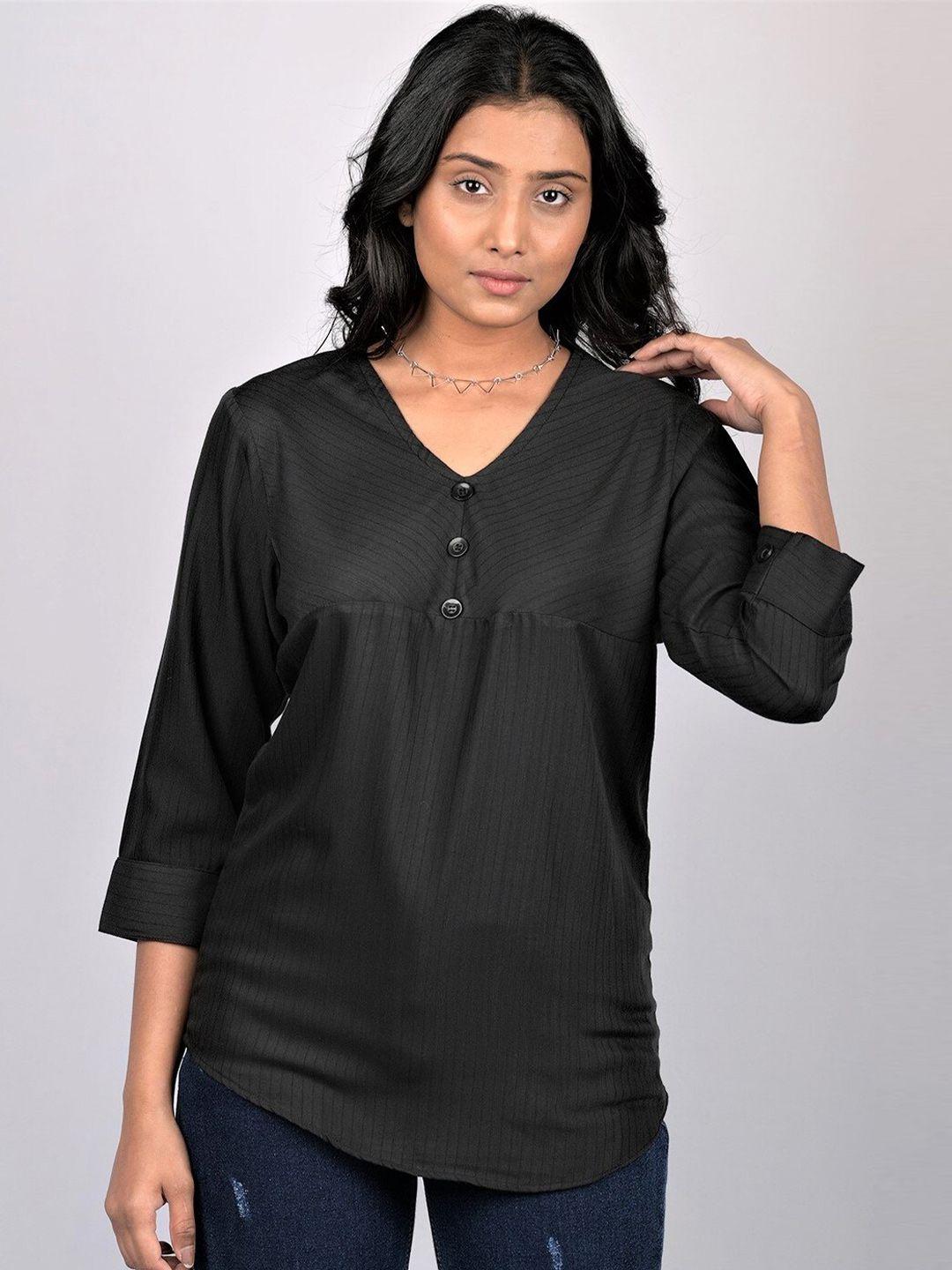 owo the label cuff sleeves v-neck top