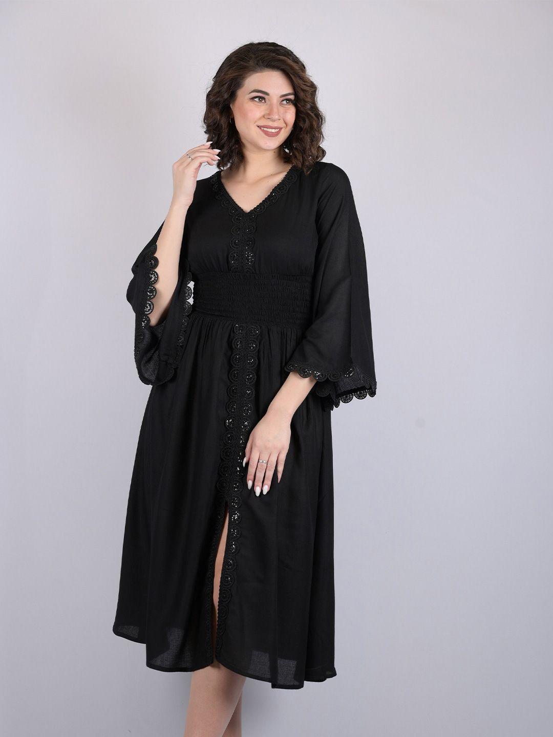 owo the label black empire midi dress