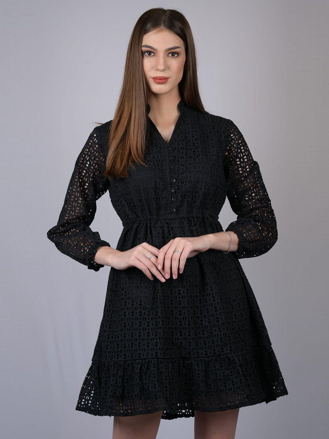 owo the label women black cotton dress