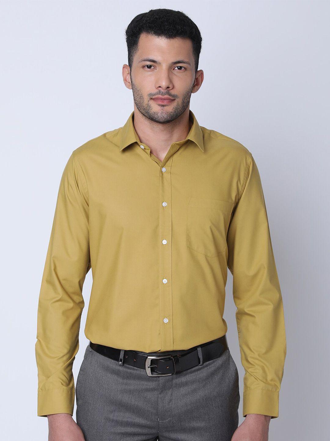 oxemberg classic slim fit opaque cotton formal shirt