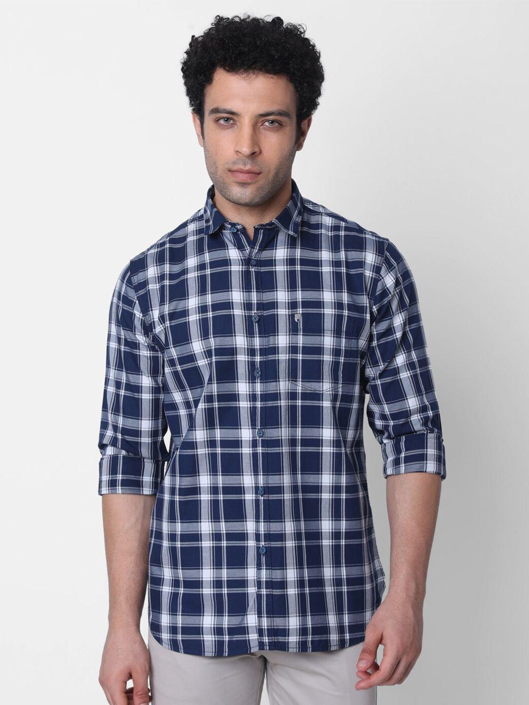 oxemberg classic slim fit tartan checked casual shirt
