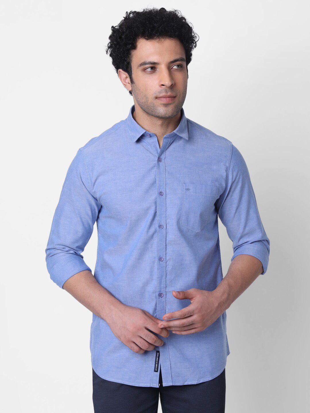 oxemberg classic slim fit textured casual cotton shirt