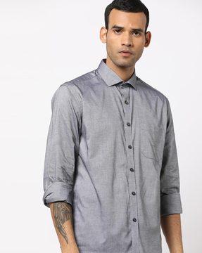 oxford regular fit shirt with patch pocket