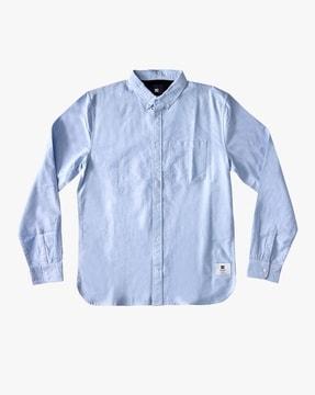 oxford button-down shirt with patch pocket