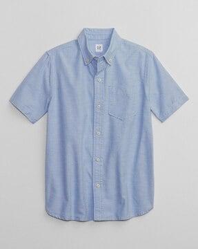 oxford cotton shirt with patch pocket