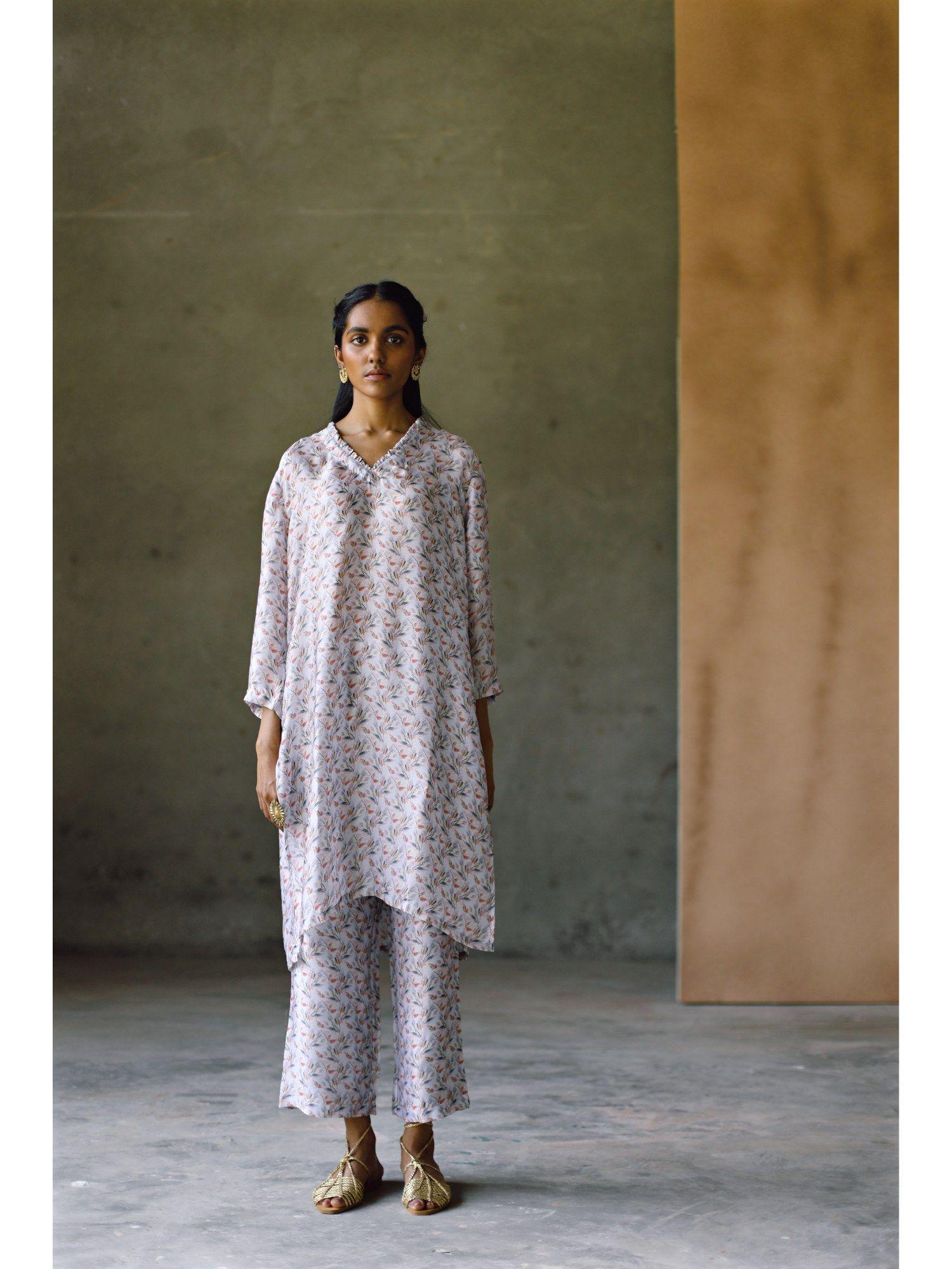 oxford frill kurta