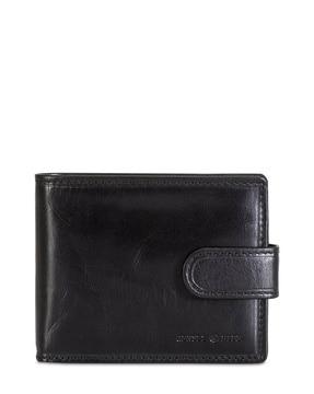 oxford leather wallet black