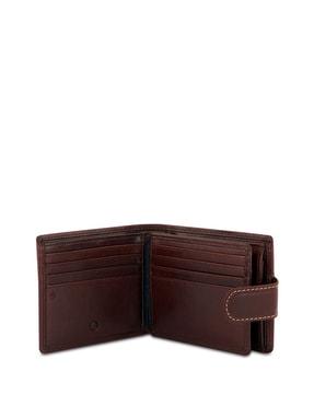 oxford leather wallet coffee