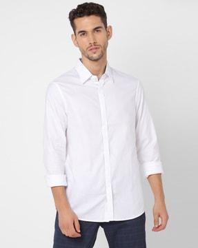 oxford slim fit shirt with concealed placket