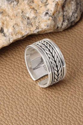 oxidised silver bond of trust ring for him