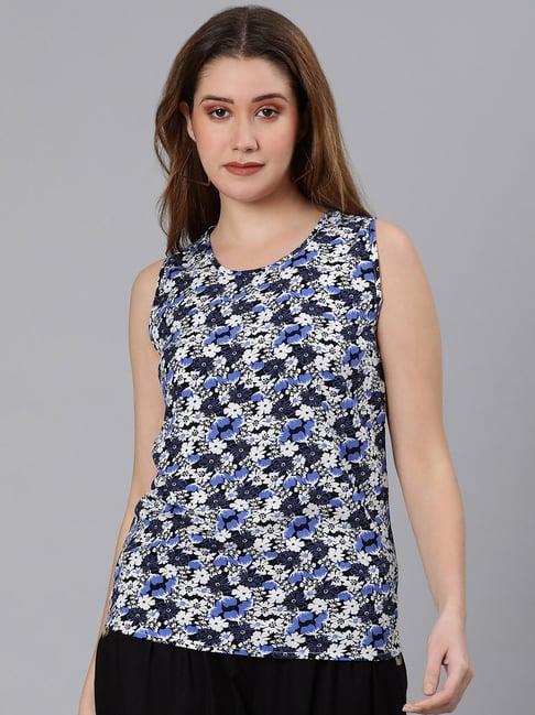 oxolloxo blue floral print top
