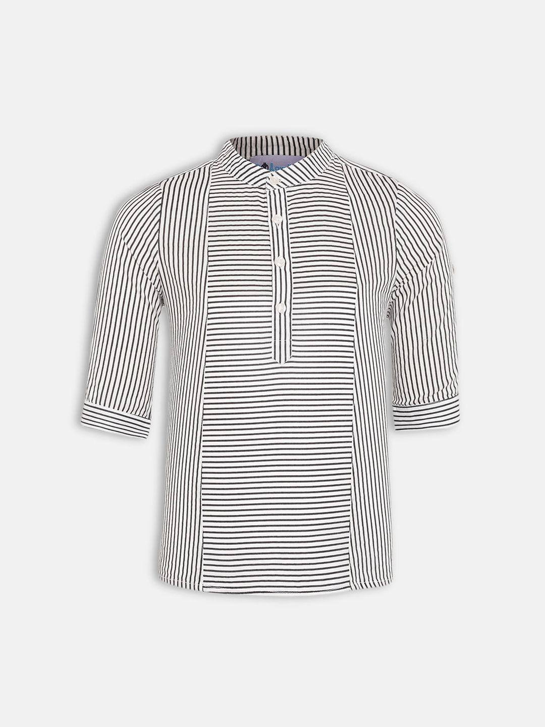 oxolloxo boys grey and black striped casual shirt